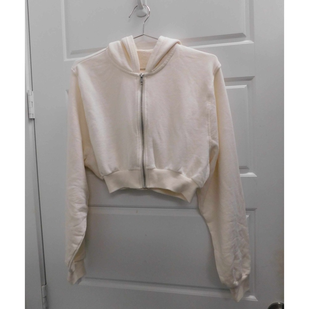 Alo Yoga Sweet Escape Zip Up Hoodie Ivory Small - Picture 2 of 3